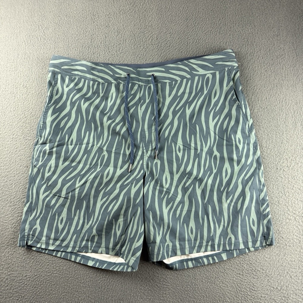 Fair Harbor Shorts Men's 2XL Green Camo Lined Athletic Drawstring Hybrid Swim